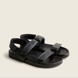 NIB NWT J. Crew Pacific Leather Sandals with Sporty Velcro strap